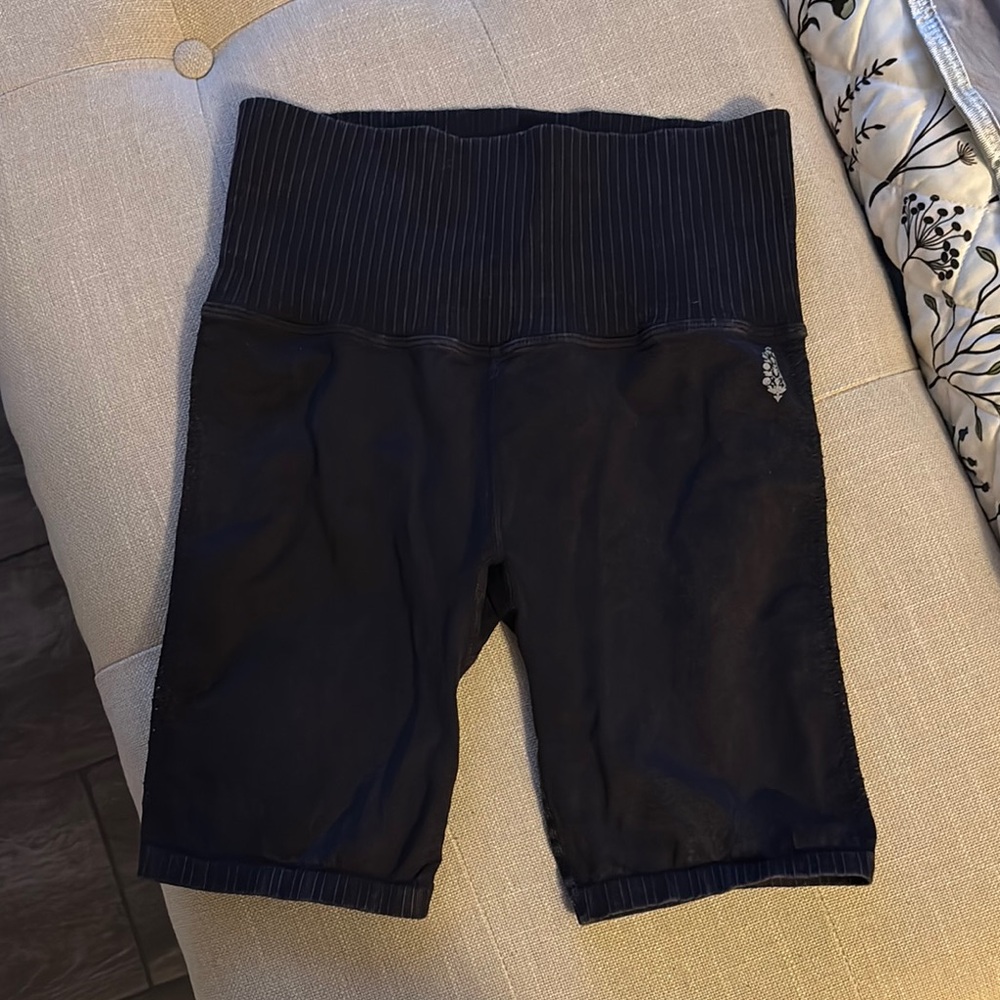 High Waist Black Bike Shorts with Stretchy Fit